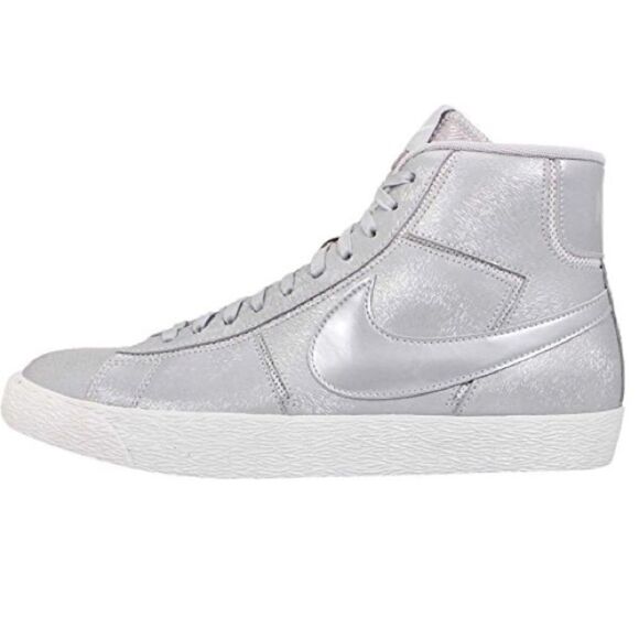 Nike Blazer MID Cut Out PRM, WOLF GREY/WOLF GREY-LT BS GREY Silver Sneakers - Picture 1 of 16